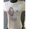 TAGLIA S  T-Shirt bianca addio al nubilato sposa con velo