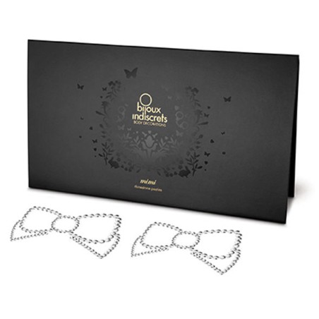 Decorazione per Capezzoli Mini Bow Argento
