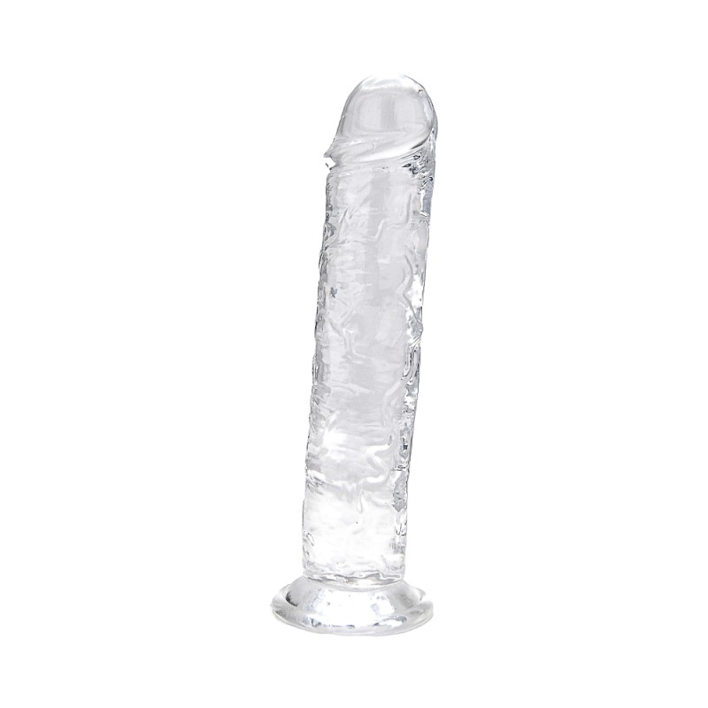 Dildo con ventosa da 7.5 pollici trasparente