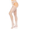 Calze Sexy Fishnet Trim Bianco