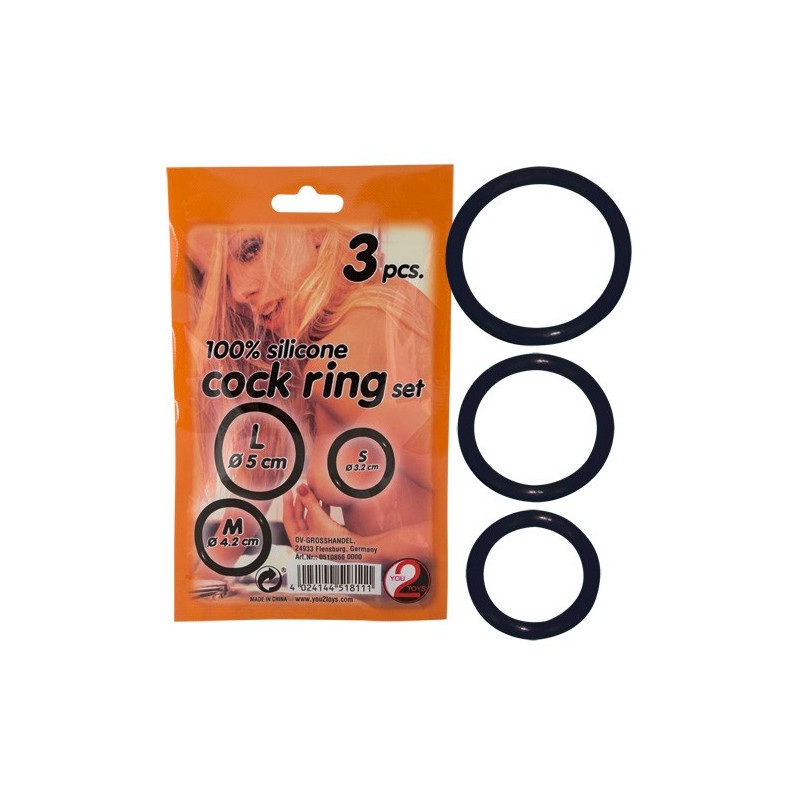 Cockrings in silicone - 3 pezzi diametro 32mm 42 mm 50mm