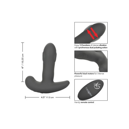 Plug Anale Ricaricabile Eclipse Remote Control Dual Pulsating Probe