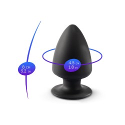 Premium Silicone Anal Plug Dual Density XS Nero