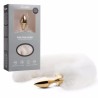 PLUG ANALE CON CODA DI VOLPE BIANCA S ORO
