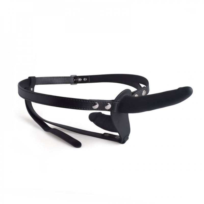 Strap on Doppio in Silicone Nero