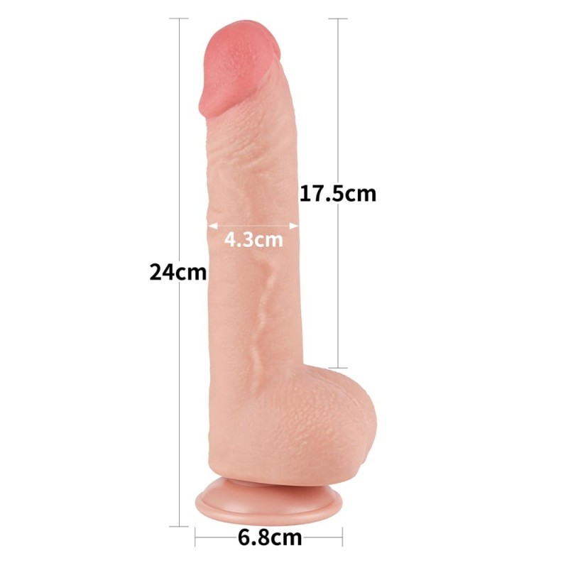 9.5'' Sliding Skin Dual Layer Dong
