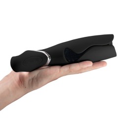 Masturbatore vibrante ricaricabile in silicone Vulcan Masturbator Black