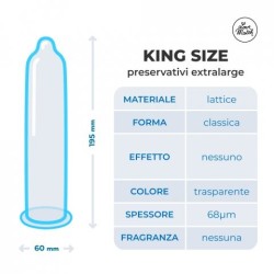 Preservativi taglia comoda 60mm Love Match XXL 6 pezzi