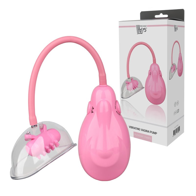 Pompa automatica e vibrante per vagina colore rosa 12,5 X 6,5 cm
