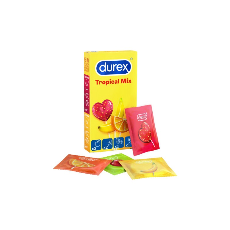 durex tropical - 6 profilattici colorati e aromatizzati