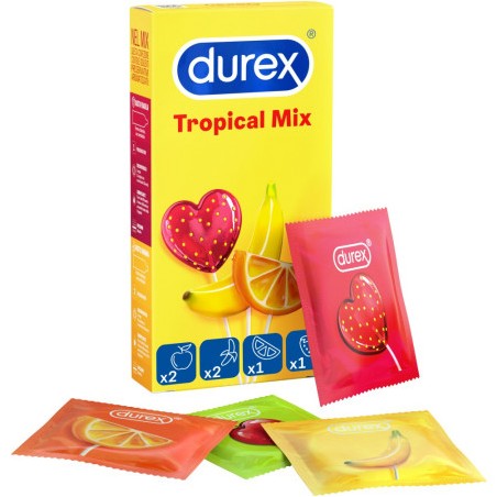 durex tropical - 6 profilattici colorati e aromatizzati