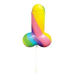lecca lecca a forma di pene arcobaleno tuttifrutti 85 grammi
