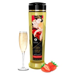Olio massaggi Shunga ROMANCE fragranza fragola e vino frizzantino 240 ML