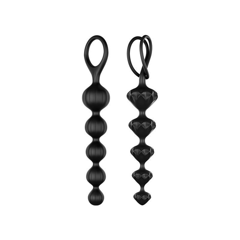 Set di 2 falli con palline anali in silicone Satisfyer - Beads
