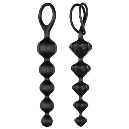 Set di 2 falli con palline anali in silicone Satisfyer - Beads