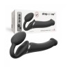 Strapless Strapon vibrante flessibile con telecomando STRAP ON ME nero - L