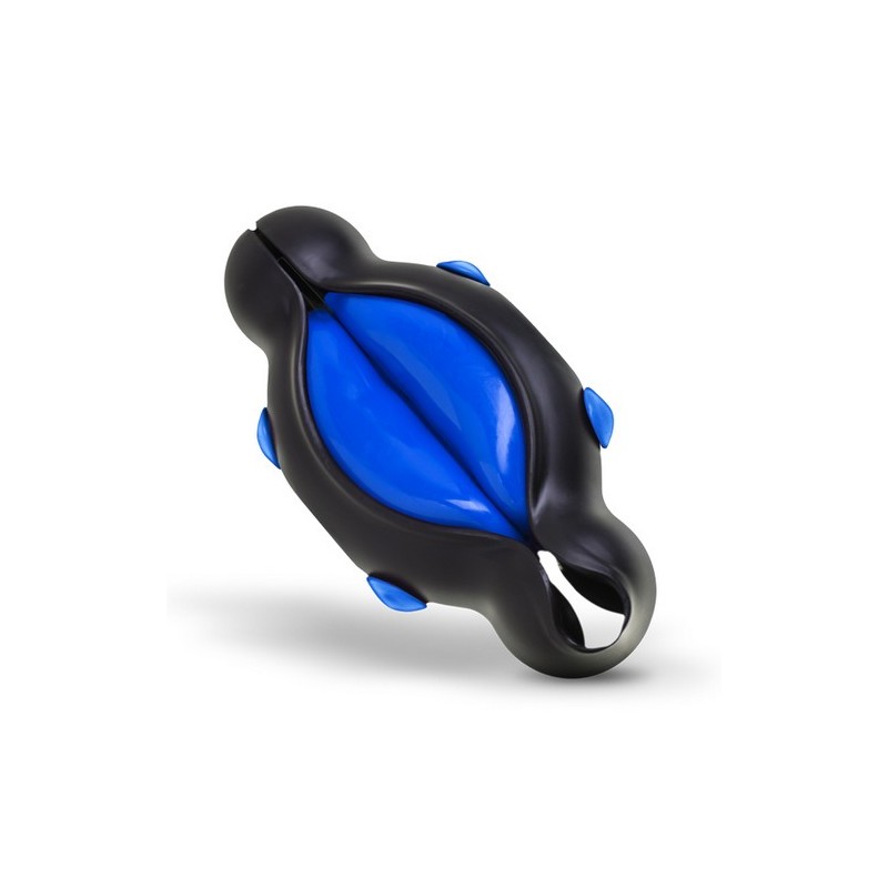 H2O Masturbatore, simulatore sesso orale, colore blu-nero con Superficie Morbida