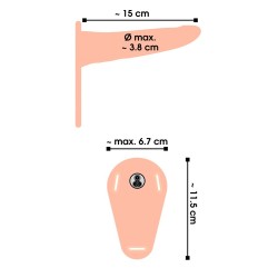 Strapon vibrante ricaricabile in silicone per pegging