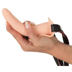 Strapon vibrante ricaricabile in silicone per pegging