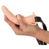 Strapon vibrante ricaricabile in silicone per pegging