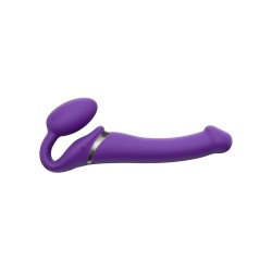Strapless Strapon vibrante flessibile con telecomando STRAP ON ME viola - M