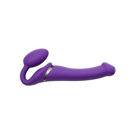 Strapless Strapon vibrante flessibile con telecomando STRAP ON ME viola - M