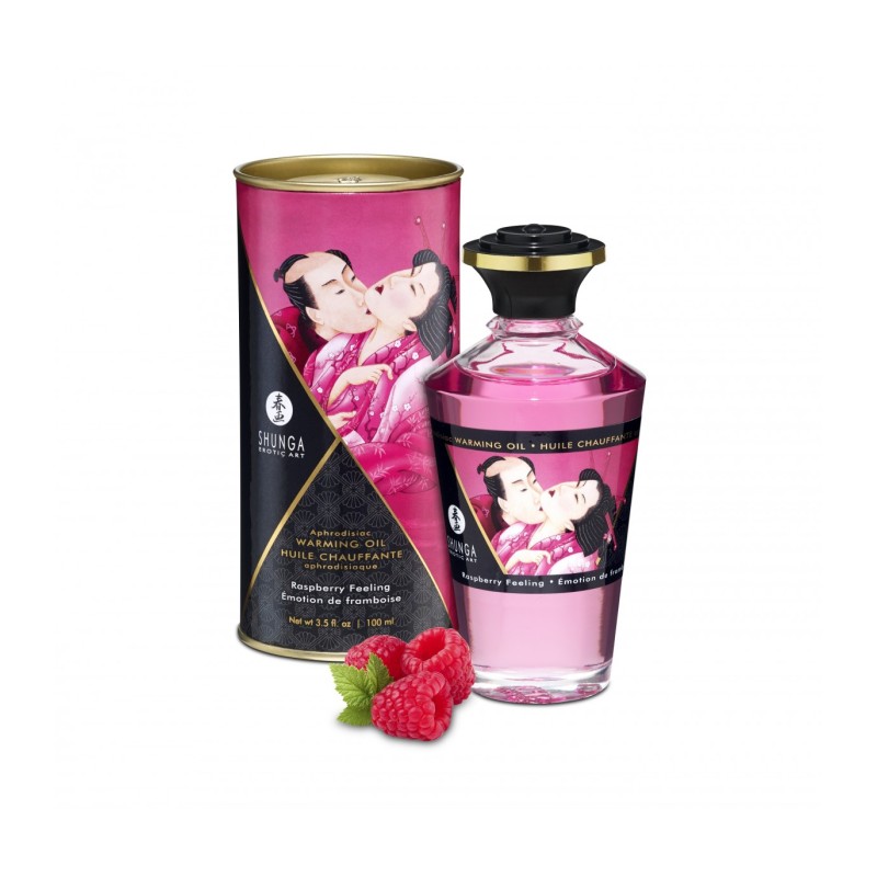 Olio massaggi commestibile Shunga Aphrodisiac Oil Raspberry 100 ml