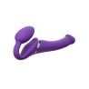 Strapless Strapon vibrante flessibile con telecomando STRAP ON ME viola - M