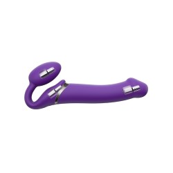 Strapless Strapon vibrante flessibile con telecomando STRAP ON ME viola - M