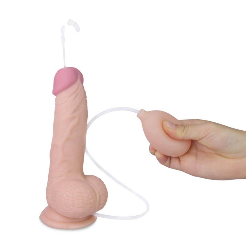 Fallo Eiaculante Realistico con Testicoli e Ventosa Squirting Fun 17,8 cm