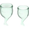 Coppette Mestruali Verde Chiaro Satisfyer Feel Secure set 2 misure