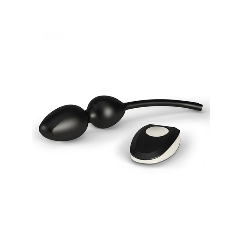 Jane Untamed Palline della Geisha Vibranti Ricaricabili in Silicone Nero con Telecomando