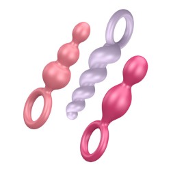 Set di 3 Plug Anali Colorati in Silicone