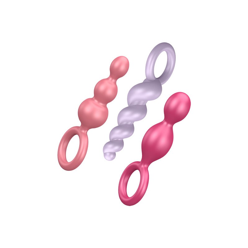 Set di 3 Plug Anali Colorati in Silicone