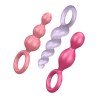 Set di 3 Plug Anali Colorati in Silicone