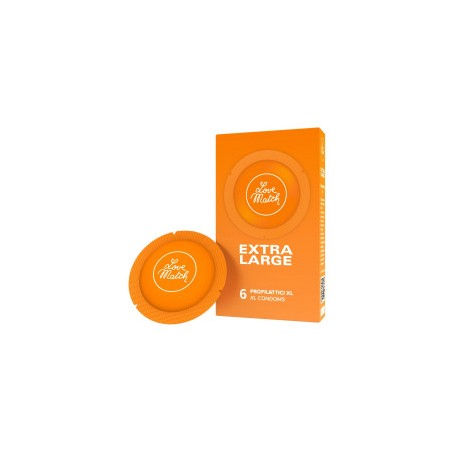 Preservativi taglia comoda Love Match XL 6 pezzi