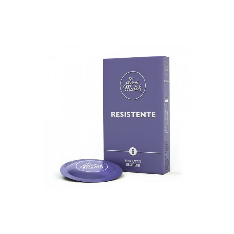 Profilattici spessi Love Match Resistente 6 pezzi