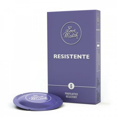 Profilattici spessi Love Match Resistente 6 pezzi