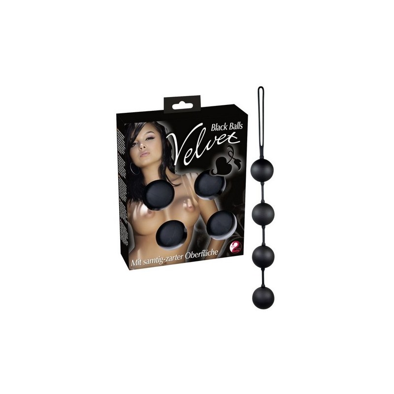 4 palline in silicone, colore nero