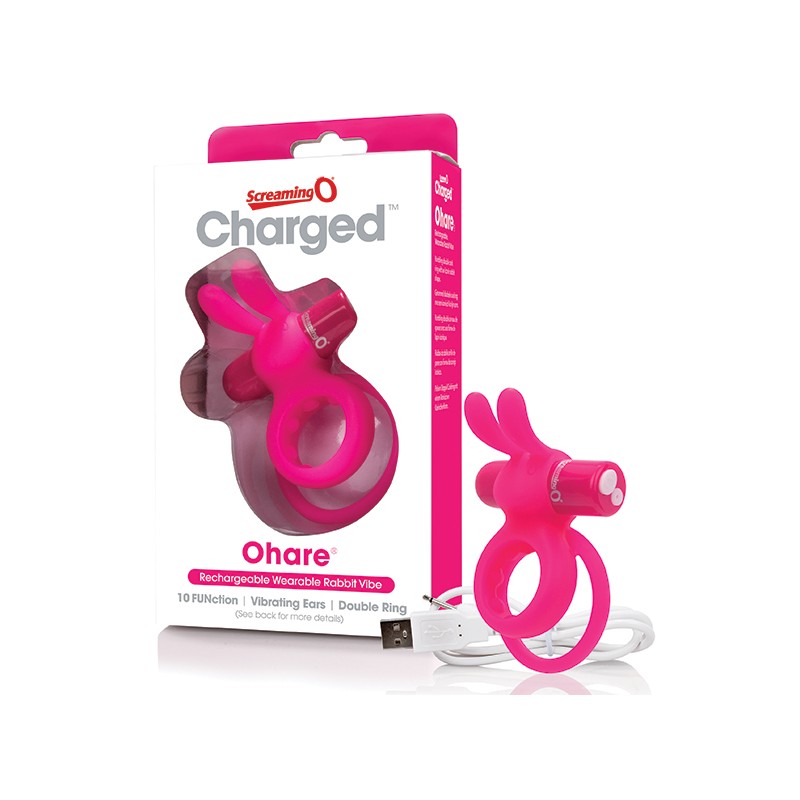 Anello Vibrante Ricaricabile con Coniglio Charged Ohare Fuxia