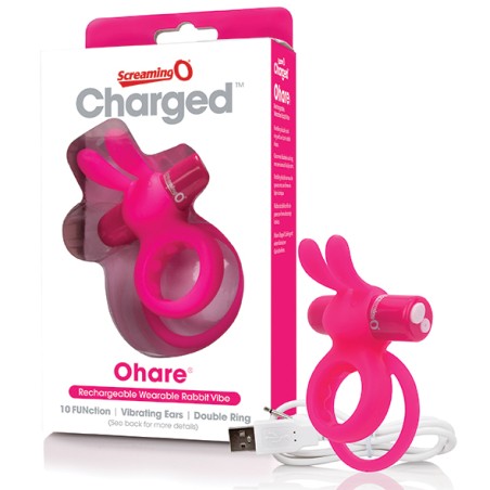 Anello Vibrante Ricaricabile con Coniglio Charged Ohare Fuxia