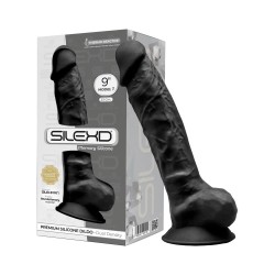 Fallo Realistico Con Testicoli SilexD Dual Density 9 Nero