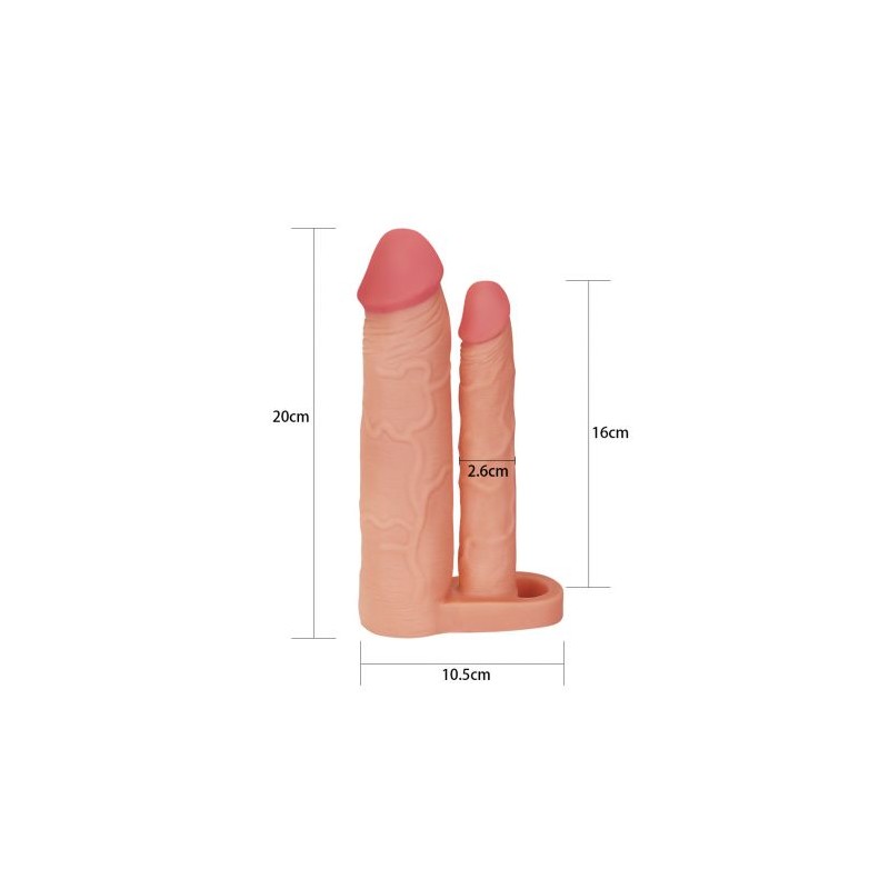 Doppio Fallo Cavo in Tpe 20 cm