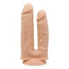 Vibratore Doppio Realistico in Silicone Dual Density 19,5 - 17,5 cm Carne