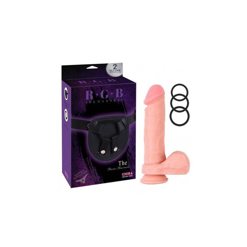 Imbracatura Strap-on con Dildo in PVC RGB Kyle Korver 22 cm