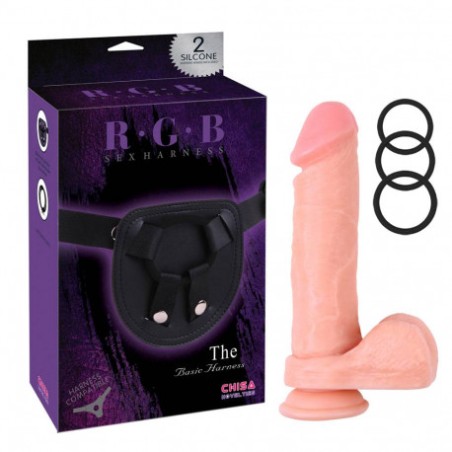 Imbracatura Strap-on con Dildo in PVC RGB Kyle Korver 22 cm