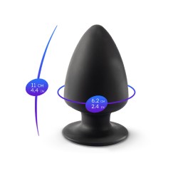 Premium Silicone Anal Plug Dual Density M Nero