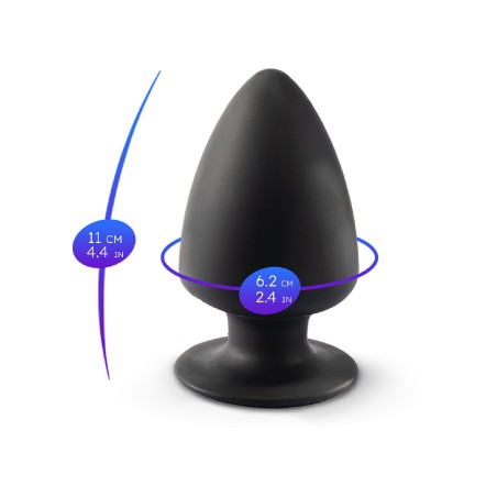 Premium Silicone Anal Plug Dual Density M Nero