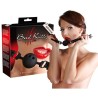 Gag in Silicone con fori  Ø 3.5 cm cinturino regolabile, nero