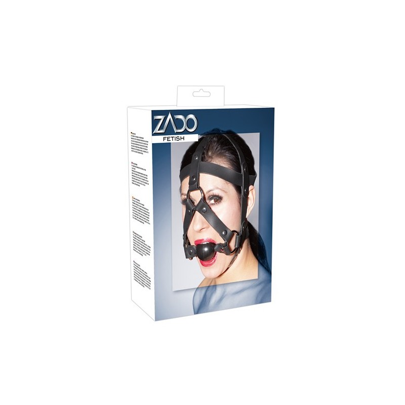 Head Harness - Maschera in cuoio con morso
